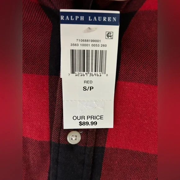 Ralph Lauren Men’s Buffalo Plaid Flannel
Size: Small
NWT - Picture 11 of 13